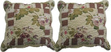DaDa Bedding Set of Two Rose Garden Square Cushion Covers - 18" - 2-PCS - DaDa Bedding Collection