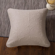 DaDa Bedding Set of 2-Pieces Sandy Beige Taupe Square Cushion Throw Pillow Covers, 18" x 18" (JHW-585) - DaDa Bedding Collection