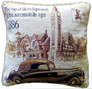 Tache A Drive into Town with Benz Throw Pillow Cushion Cover - DaDa Bedding Collection