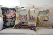 Tache A Drive into Town with Benz Throw Pillow Cushion Cover - DaDa Bedding Collection