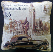 Tache A Drive into Town with Benz Throw Pillow Cushion Cover - DaDa Bedding Collection