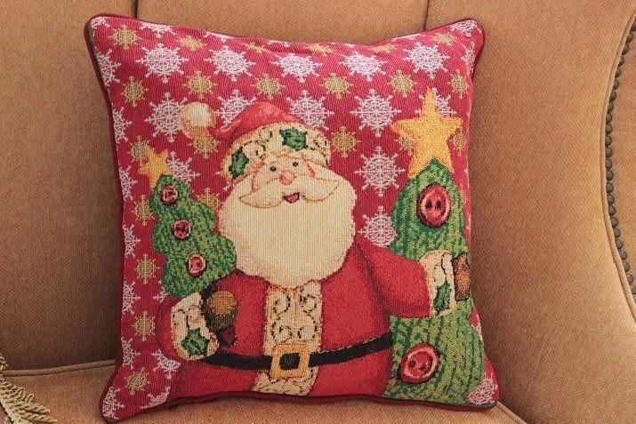 Cushion Cover - Tache Festive Christmas Cute Santa Clause Is Coming to Town Cushion Cover - DaDa Bedding Collection