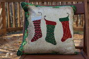 Tache Festive Christmas Holiday Hang My Stockings By the Fireplace Cushion Cover - DaDa Bedding Collection