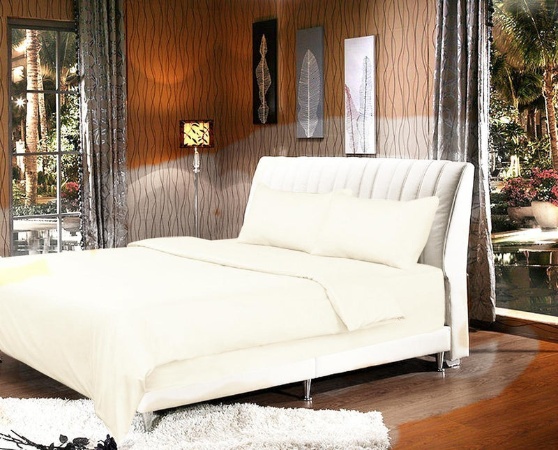 Tache 2-3 Piece Solid Cloud White Duvet Cover Set - DaDa Bedding Collection