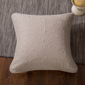 DaDa Bedding Taupe Beige Sand Dollar Floral Cotton Euro Sham 26” x 26” 1-Piece (JHW-585-EURO) - DaDa Bedding Collection