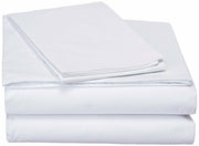 DaDa Bedding White Soft Fitted & Flat Bed Sheets w/ Pillow Cases Set (FSFS098765) - DaDa Bedding Collection