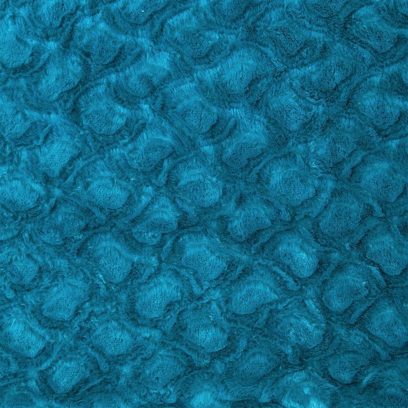 DaDa Bedding Jewel Tones Emerald Green Blue Luxury Faux Fur Throw Pillow Cover (171805) - DaDa Bedding Collection