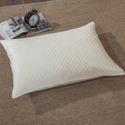 DaDa Bedding Dreamy Soft Velvet Ivory White Velour Quilted King Pillow Sham,  20” x 36” (JHW861) - DaDa Bedding Collection