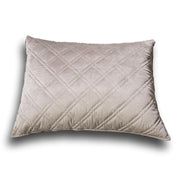 DaDa Bedding Taupe Grey Velvet Quilted King Pillow Sham - (JHW831) - DaDa Bedding Collection