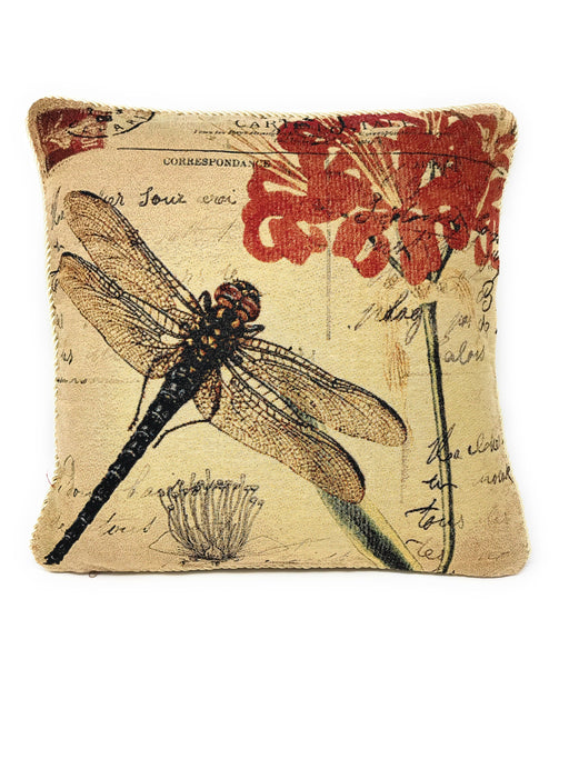 PILLOW - DaDa Bedding Set of Two Dragonfly Dreams Throw Pillow Covers w/ Inserts - 18" - 2-PCS - DaDa Bedding Collection