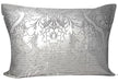 Dada Bedding 2-Pack of Cotton Grey Floral Leaves Pillowcases - Queen Size 20" x 30" (8197)-DaDa Bedding Collection