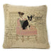 DaDa Bedding Set of 2-Pieces Royal Dogs Bulldog Beagle Tapestry Throw Pillow Covers w/ Inserts, 18" x 18" - DaDa Bedding Collection