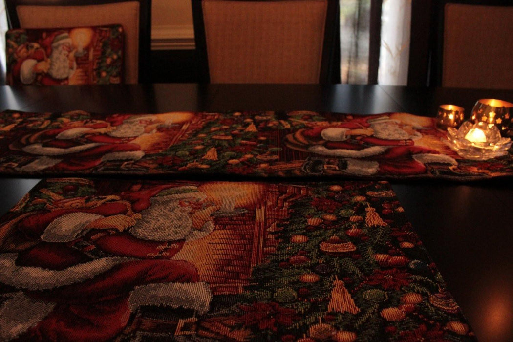 Placemat - Tache Festive Down the Chimney Woven Tapestry Placemat - DaDa Bedding Collection