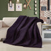 DaDa Bedding Eggplant Aubergine Reversible Quilted Ultra Sonic Throw Blanket Bedspread (BJ0106) - DaDa Bedding Collection