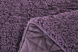 DaDa Bedding Eggplant Aubergine Reversible Quilted Ultra Sonic Throw Blanket Bedspread (BJ0106) - DaDa Bedding Collection