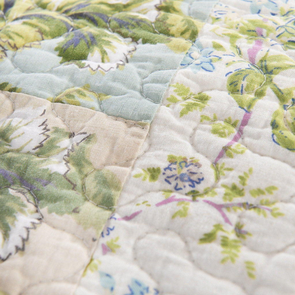 DaDa Bedding Frosted Pastel Gardenia Bohemian Cotton Patchwork Bedspread Set (JHW-604) - DaDa Bedding Collection