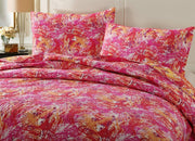 DaDa Bedding Lovely Pop of Colors Lightweight Reversible Quilted Bedspread Set (KBJ1625) - DaDa Bedding Collection