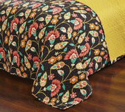 DaDa Bedding Marigold’s Floral Brown Yellow Botanical Garden Quilted Bedspread Set (HS-3330) - DaDa Bedding Collection