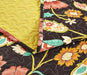 QUILT - DaDa Bedding Marigold’s Floral Brown & Yellow Autumn Garden Bohemian Quilted Bedspread Set (HS-3330) - DaDa Bedding Collection