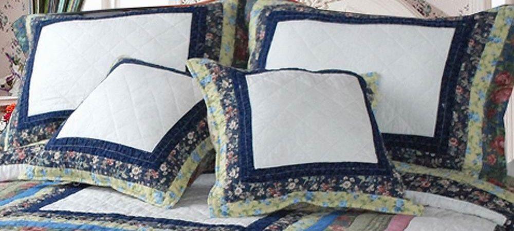 DaDa Bedding Cottage Spring Floral Garden Patchwork Cotton Quilted Bedspread Set - Twin/Single (DXJ100286) - DaDa Bedding Collection