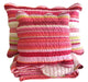 DaDa Bedding Multi-Red Pink Boho Summer Stripes Scalloped Lightweight Coverlet Bedspread Set (DXJ101824) - DaDa Bedding Collection