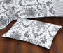 DaDa Bedding Victorian Candelabra Floral Filigree Damask Black & White Elegance Bedspread Set (Aimee) - DaDa Bedding Collection
