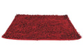 DaDa Bedding Burgundy Red Shaggy Soft Chenille Noodle Carpet Rug Bath Mat - DaDa Bedding Collection