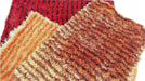 DaDa Bedding Shaggy Soft Rectangle Door Mat Bath Carpet Rug - 20" x 32", Striped Red & Black - DaDa Bedding Collection