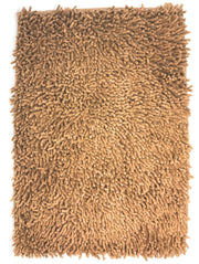 DaDa Bedding Coffee Brown Shaggy Soft Chenille Noodle Carpet Rug Bath Mat - DaDa Bedding Collection