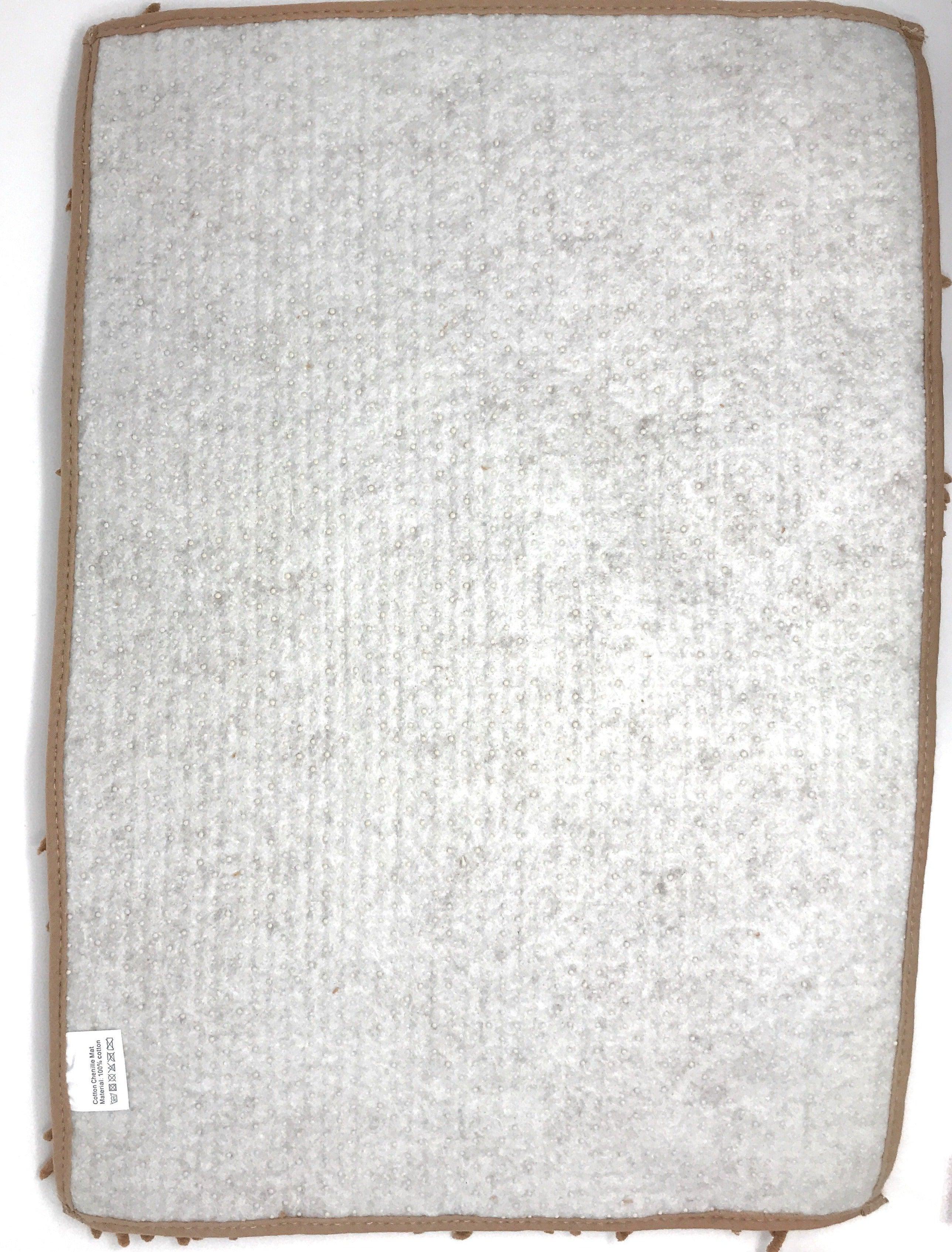 DaDa Bedding Coffee Brown Shaggy Soft Chenille Noodle Carpet Rug Bath Mat - DaDa Bedding Collection