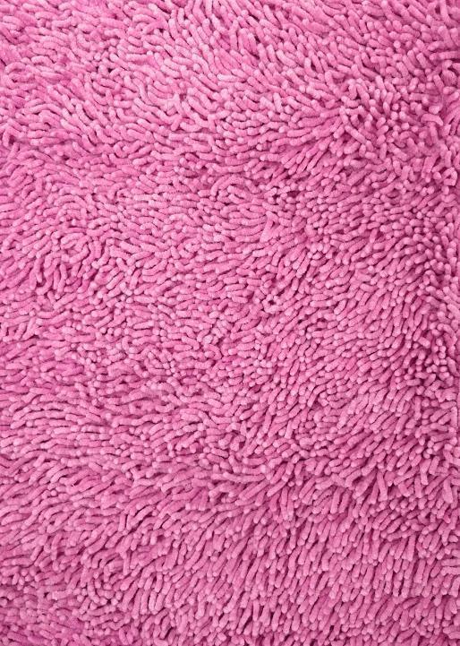 DaDa Bedding Fuchsia Magenta Pink Shaggy Soft Chenille Noodle Carpet Rug Bath Mat - DaDa Bedding Collection