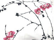 DaDa Bedding Floral Cherry Blossoms Red Purple Fitted Sheet & Pillow Cases Set (FTS8318) - DaDa Bedding Collection