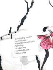 DaDa Bedding Floral Cherry Blossoms Red Purple Fitted Sheet & Pillow Cases Set (FTS8318) - DaDa Bedding Collection