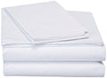 DaDa Bedding White Flat Sheet & Pillow Cases Set (FS098765) - DaDa Bedding Collection