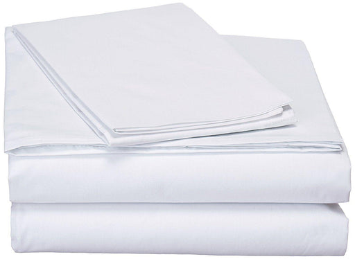 DaDa Bedding White Flat Sheet & Pillow Cases Set (FS098765) - DaDa Bedding Collection