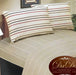DaDa Bedding Multi-Color White Striped Flat Sheet & Pillow Cases Set (FS8293) - DaDa Bedding Collection