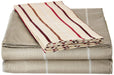 DaDa Bedding Multi White Grey Striped Fitted & Flat Sheets w/ Pillow Cases Set (FSFS8293) - DaDa Bedding Collection
