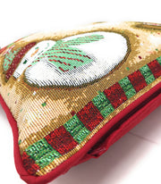 DaDa Bedding Set of 8 Pieces Gingerbread Sweets Holiday Table Tapestry - 4 Placemats, 2 Table Runners, 2 Throw Pillow Covers (12917) - DaDa Bedding Collection