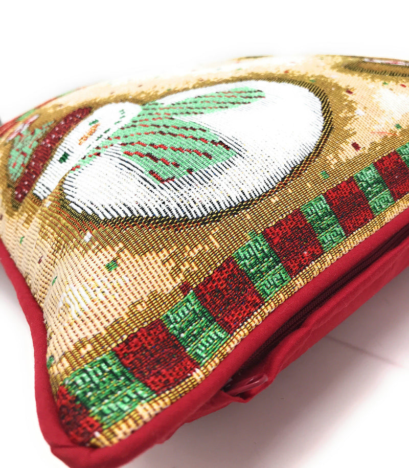 DaDa Bedding Set of 8 Pieces Gingerbread Sweets Holiday Table Tapestry - 4 Placemats, 2 Table Runners, 2 Throw Pillow Covers (12917) - DaDa Bedding Collection