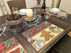 Table Linen - DaDa Bedding Set of 8 Pieces Gingerbread Sweets Holiday Table Tapestry - 4 Placemats, 2 Table Runners, 2 Throw Pillow Covers (12917) - DaDa Bedding Collection