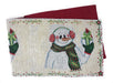 Table Linen - DaDa Bedding Set of 8 Pieces Magical Snowman Holiday Table Tapestry - 4 Placemats, 2 Table Runners, 2 Throw Pillow Covers (9733) - DaDa Bedding Collection