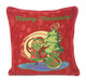 DaDa Bedding Set of 8 Pieces Red Santa Claus Holiday Table Tapestry - 4 Placemats, 2 Table Runners, 2 Throw Pillow Covers (17615) - DaDa Bedding Collection