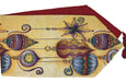 TABLE RUNNER - DaDa Bedding Bohemian Ornaments Table Runner, Colorful Golden Holiday Tapestry (14916) - DaDa Bedding Collection