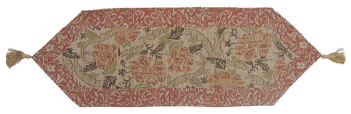 TABLE RUNNER - DaDa Bedding Floral Nature Garden Beige Orange Spices Tapestry Table Runner (10072) - DaDa Bedding Collection