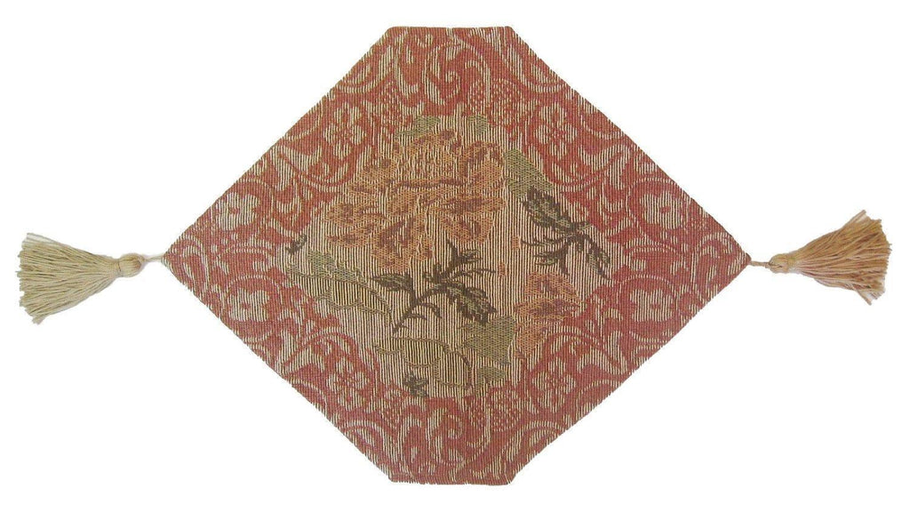 DaDa Bedding Floral Nature Garden Beige Orange Spices Tapestry Table Runner (10072) - DaDa Bedding Collection