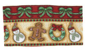 DaDa Bedding Gingerbread Snowman Holiday Woven Tapestry Dining Table Runner (12917) - DaDa Bedding Collection