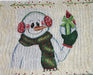 TABLE RUNNER - DaDa Bedding Magical Snowman Table Runner, Holiday White Tapestry (9733) - DaDa Bedding Collection