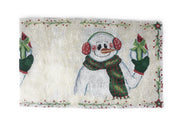 DaDa Bedding Magical Snowman Holiday Woven Tapestry Dining Table Runner (9733) - DaDa Bedding Collection