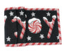 TABLE RUNNER - DaDa Bedding Peppermint Joy Table Runner, Holiday Red Black Stars Tapestry (12904) - DaDa Bedding Collection