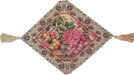 DaDa Bedding Romantic Parade of Fruit & Roses Floral Tapestry Table Runner (14426) - DaDa Bedding Collection